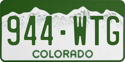 CO license plate 944WTG