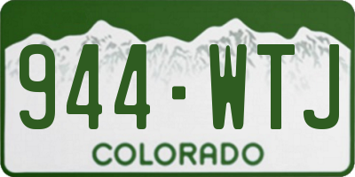CO license plate 944WTJ