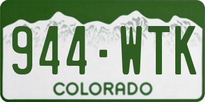 CO license plate 944WTK