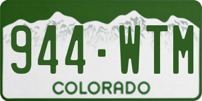 CO license plate 944WTM