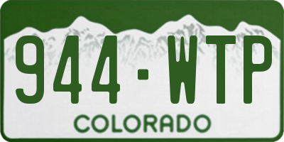 CO license plate 944WTP