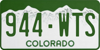 CO license plate 944WTS