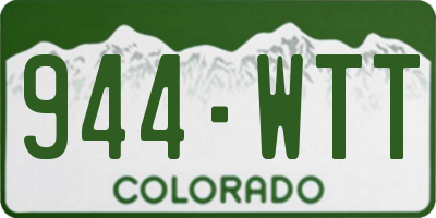 CO license plate 944WTT