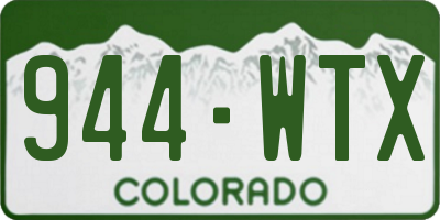 CO license plate 944WTX