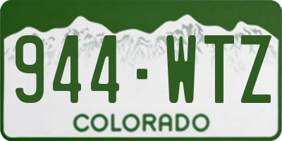 CO license plate 944WTZ