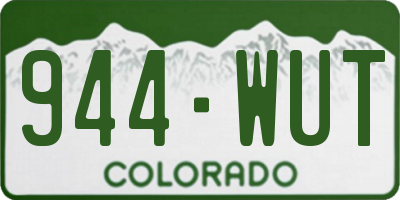 CO license plate 944WUT
