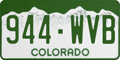 CO license plate 944WVB