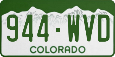 CO license plate 944WVD