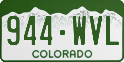CO license plate 944WVL