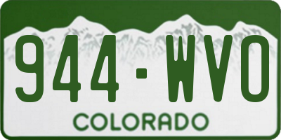CO license plate 944WVO