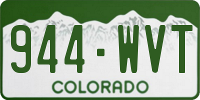 CO license plate 944WVT