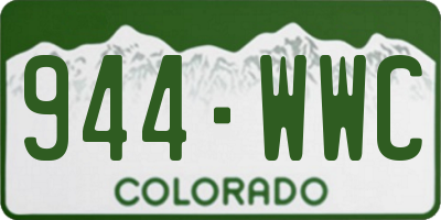 CO license plate 944WWC