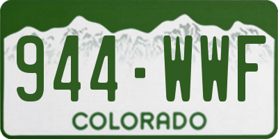 CO license plate 944WWF