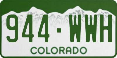 CO license plate 944WWH