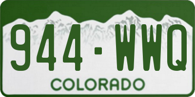 CO license plate 944WWQ