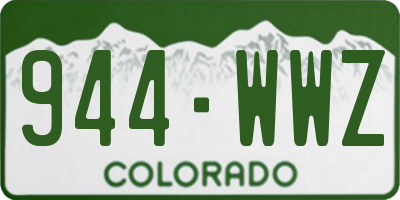 CO license plate 944WWZ