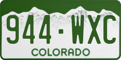 CO license plate 944WXC