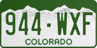 CO license plate 944WXF