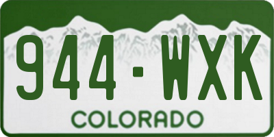 CO license plate 944WXK