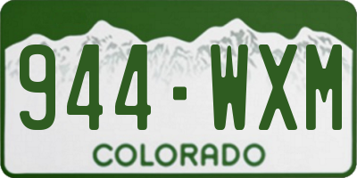 CO license plate 944WXM