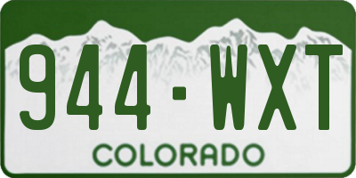 CO license plate 944WXT