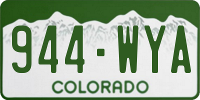 CO license plate 944WYA