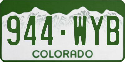 CO license plate 944WYB