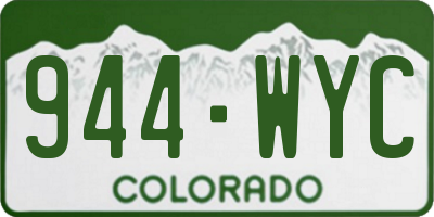CO license plate 944WYC