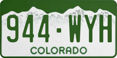 CO license plate 944WYH