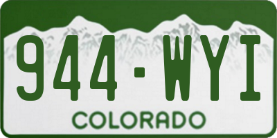 CO license plate 944WYI
