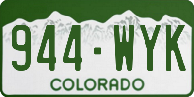 CO license plate 944WYK