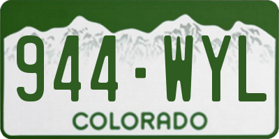 CO license plate 944WYL