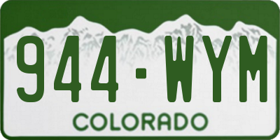 CO license plate 944WYM