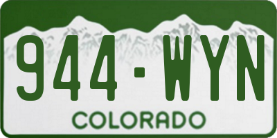 CO license plate 944WYN