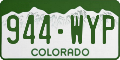 CO license plate 944WYP