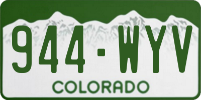 CO license plate 944WYV