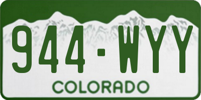 CO license plate 944WYY