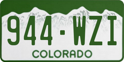 CO license plate 944WZI