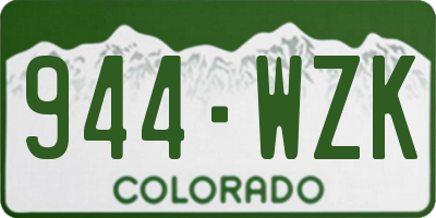 CO license plate 944WZK