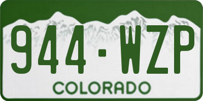 CO license plate 944WZP