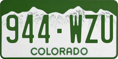 CO license plate 944WZU