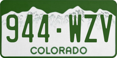 CO license plate 944WZV