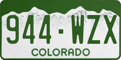 CO license plate 944WZX