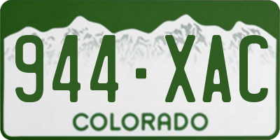 CO license plate 944XAC