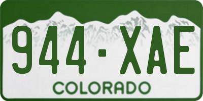 CO license plate 944XAE