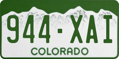 CO license plate 944XAI