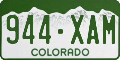 CO license plate 944XAM