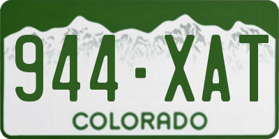 CO license plate 944XAT