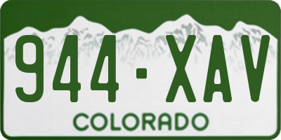 CO license plate 944XAV