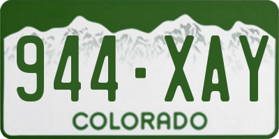 CO license plate 944XAY